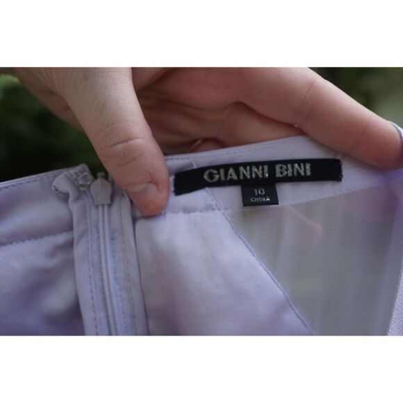 Gianni Bini Lavender Purple Crochet Party Dress - Picture 7 of 9